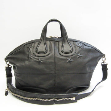 Givenchy Nightingale Men's Leather Boston Bag,Shoulder Bag Black