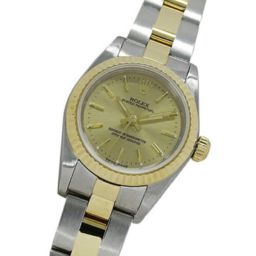 ROLEX Oyster Perpetual 76193 K number women's automatic winding AT stainless steel SS gold YG combination polished