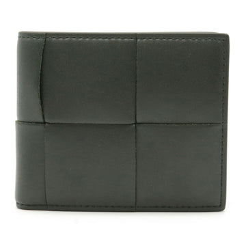 Bottega Veneta Maxi Intrecciato Bifold Wallet Leather Dark Gray 649605
