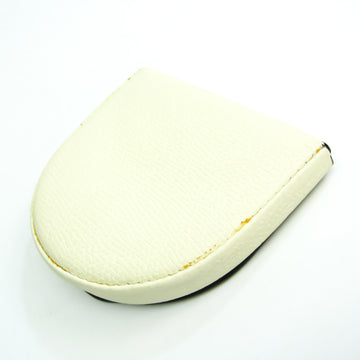 VALEXTRA V0L89 Unisex Leather Coin Purse/coin Case Off-white