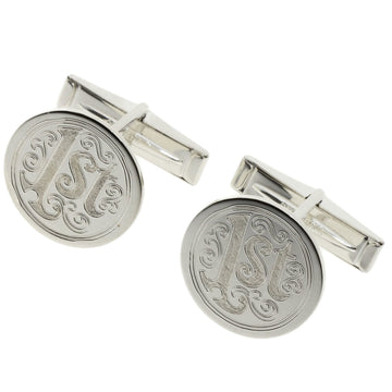 TIFFANY design motif cufflinks silver men's &Co.