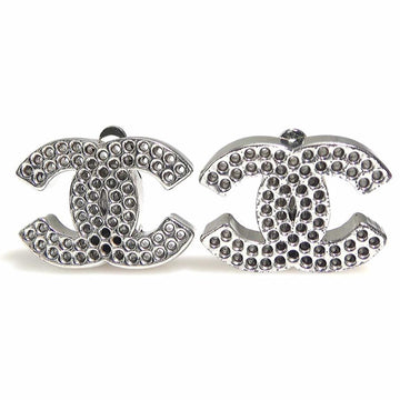 CHANEL earrings here mark metal silver ladies