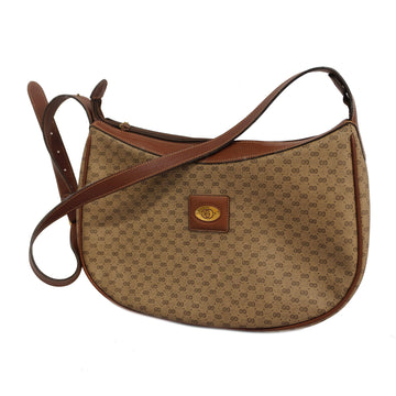 GUCCIAuth  Micro GG 001 067 0719 Women's Shoulder Bag Beige,Brown