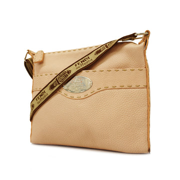 FENDIAuth  Selleria Selleria Women's Leather Shoulder Bag Pink