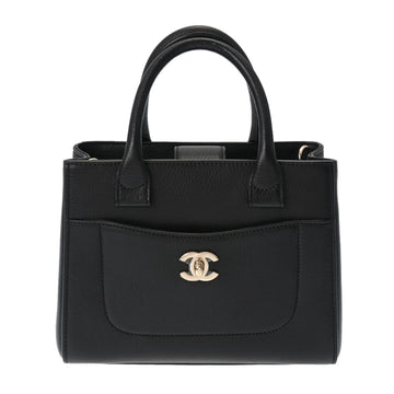 CHANEL Neo Executive Tote Black A69929 Women's Caviar Skin Handbag