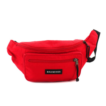 BALENCIAGA Explorer Belt Back Body Waist Bag Nylon Red 482389