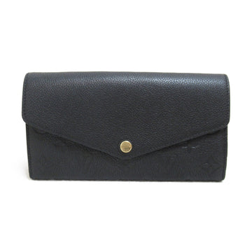 LOUIS VUITTON Portefeiulle.Sara round long wallet Black Black Monogram empreinte leather M61182