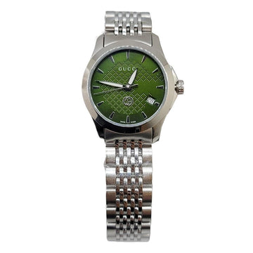 GUCCI G timeless YA1265008 green dial watch stainless steel ladies gift