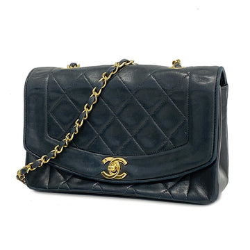 CHANEL Shoulder Bag Diana Chain Lambskin Black Ladies