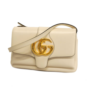 GUCCIAuth  GGmarmont 550129 Women's Leather Shoulder Bag White