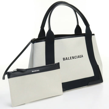 BALENCIAGA navy small cabas 339933 tote bag cotton ladies