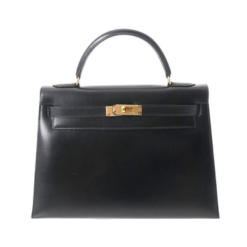 HERMES Kelly 32 Outer stitching black 〇Y stamped [around 1995] ladies boxcalf bag