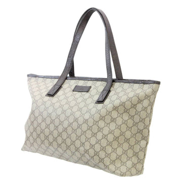 GUCCI GG Supreme tote bag PVC leather pattern khaki x brown men's women's