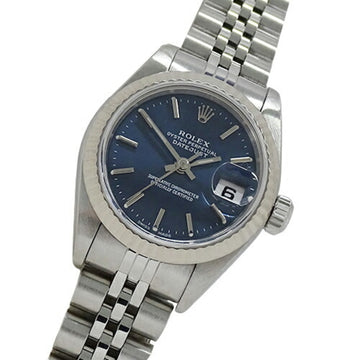 ROLEX Datejust 79174 P watch ladies automatic winding AT stainless steel SS WG silver blue polished