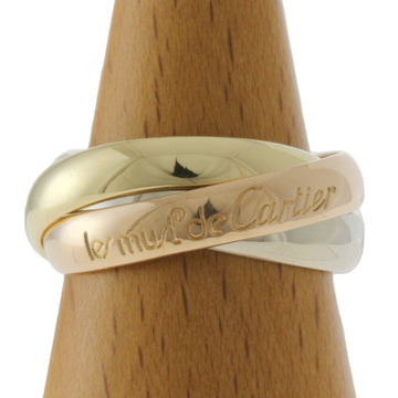 CARTIER Trinity #48 Ring No. 8 18K K18 Yellow Gold Women's