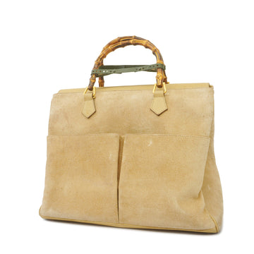 GUCCIAuth  Bamboo Tote Bag 002 123 0322 Women's Suede Beige