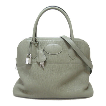 HERMES Bolide31 handbag Gray Taurillon Clemence leather