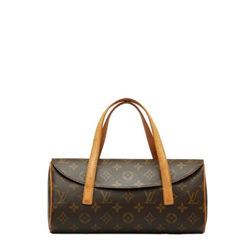 LOUIS VUITTON Monogram Sonatine Handbag M51902 Brown PVC Leather Women's