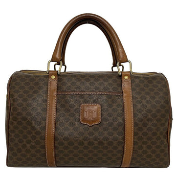 Celine Boston Bag Brown Macadam Handbag PVC Leather M13 CELINE Ladies