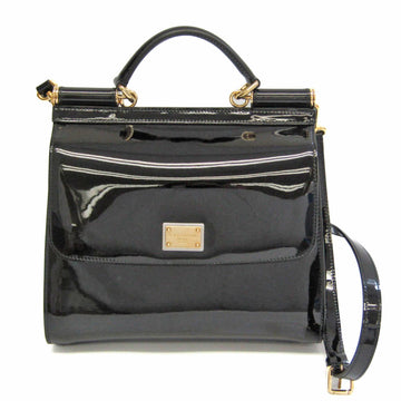 Dolce & Gabbana Sicily Women's Leather Handbag,Shoulder Bag Black