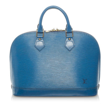 Louis Vuitton Epi Alma Handbag M52145 Toledo Blue Leather Ladies