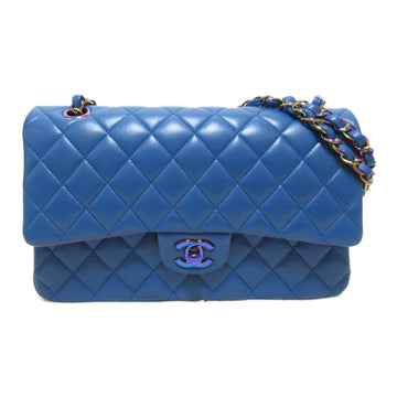 CHANEL Matelasse chain shoulder bag Purple Blue Lambskin [sheep leather]
