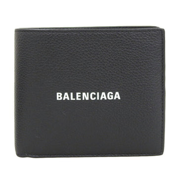 BALENCIAGA Leather Bifold Wallet 594215 Black Men's