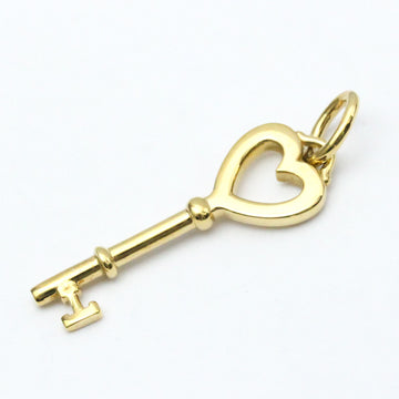 TIFFANY Heart Key Charm Yellow Gold [18K] No Stone Men,Women Fashion Pendant Necklace [Gold]