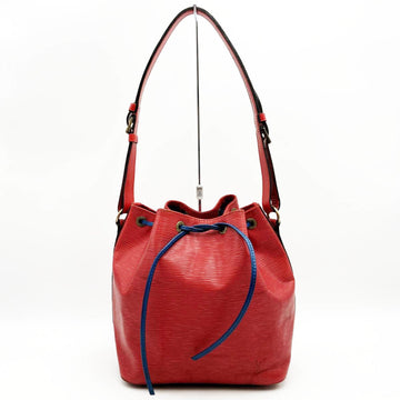 LOUIS VUITTON Petit Noe Epi Shoulder Bag Red Blue Leather Women's M44107 USED