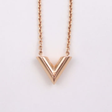 LOUIS VUITTON Collier Essential V Necklace M80137 Metal Pink Gold