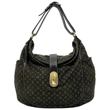 Louis Vuitton Shoulder Bag Romance Dark Brown Black Gold Monogram Mini Ideal Fuzan M56699 Canvas Leather SR0150 LOUIS VUITTON Flap Ladies LV