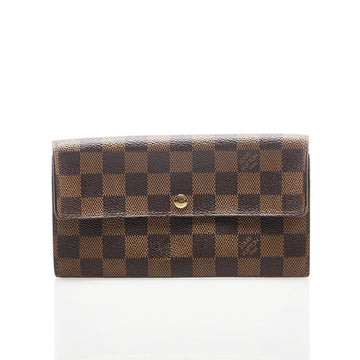 Louis Vuitton Damier Pochette Portumone Credit Long Wallet N61725 Nube Brown PVC Leather Women's LOUIS VUITTON