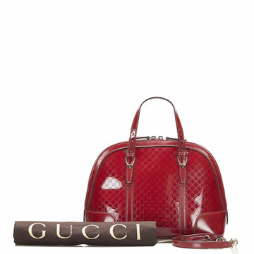 Gucci Micro Shima Handbag Shoulder Bag 309617 Red Enamel Ladies GUCCI