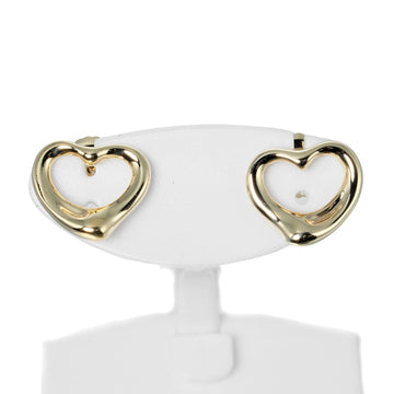TIFFANY open heart earrings 2.71g K18YG yellow gold &Co.
