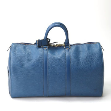 LOUIS VUITTON Travel Bag Epi Keepall 45 M42975  Toledo Blue Boston LV