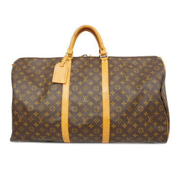 LOUIS VUITTONAuth  Monogram Keepall Bandouliere 60 M41412 Boston Bag