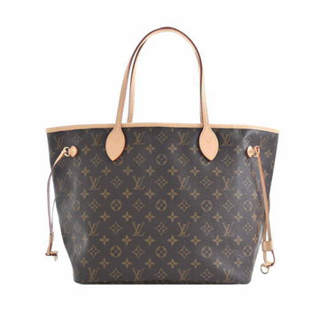 Louis Vuitton Monogram Neverfull MM Tote Bag Brown PVC Leather