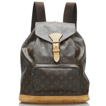 LOUIS VUITTON Monogram Montsouris GM Rucksack Backpack M51135 Brown PVC Leather Ladies