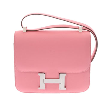 HERMES Constance 3 24 Rose Confetti Palladium Hardware Y Engraved [around 2020] Ladies Vaux Epson Shoulder Bag