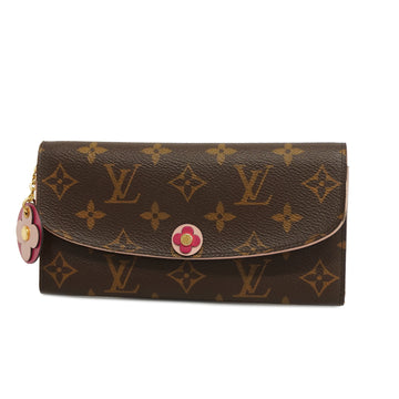 LOUIS VUITTONAuth  Monogram Portofeuil Emily Flower M68313 Women's Long Wallet