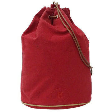 HERMES bag ladies shoulder Matro Marcel canvas red