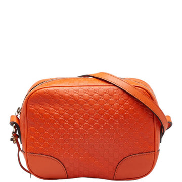 GUCCI Micro Shima Shoulder Bag 449413 Orange Leather Ladies