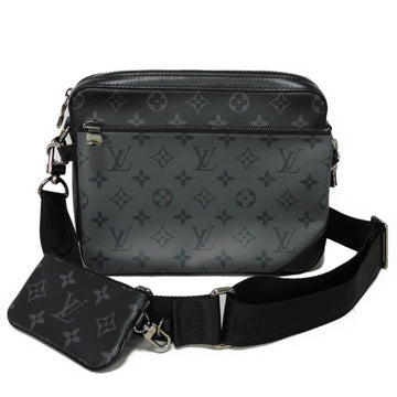 LOUIS VUITTON Shoulder Bag Trio Messenger Pouch Coin Purse Monogram Eclipse Reverse Noir M69443 Men's