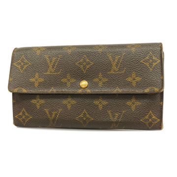 LOUIS VUITTONAuth  Monogram Porto Mone Credit M61725 Long Wallet