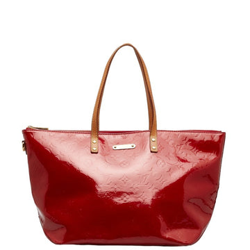 LOUIS VUITTON Monogram Vernis Bellevue GM Handbag M93587 Pomme d'Amour Red Patent Leather Women's