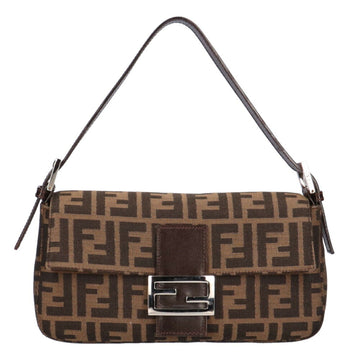 FENDI Mamma Bucket Zucca Shoulder Bag Canvas Brown Ladies