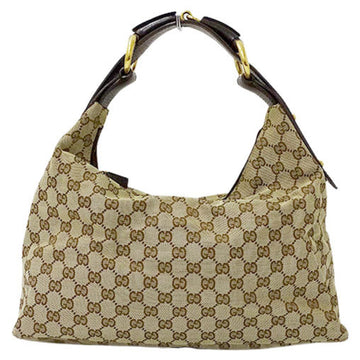 Gucci Bag Ladies Shoulder GG Canvas Beige Brown Dark 115867