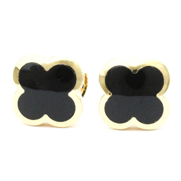 VAN CLEEF & ARPELS Pure Alhambra Earrings Onyx Yellow Gold [18K] Stud Earrings Black,Gold