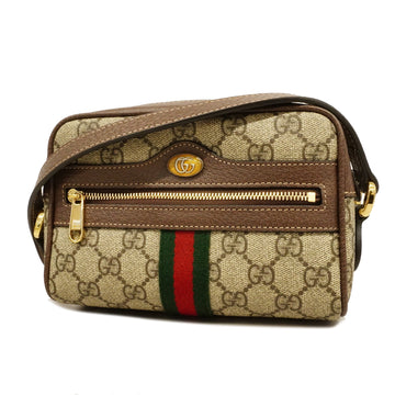 Gucci Ophidia 517350 Women's GG Supreme Shoulder Bag Beige