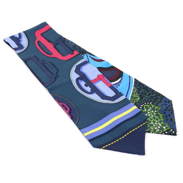 HERMES scarf silk multicolor unisex